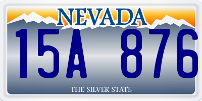 NV license plate 15A876