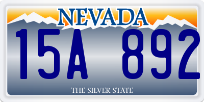 NV license plate 15A892