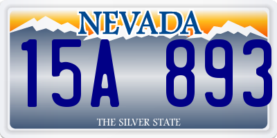 NV license plate 15A893