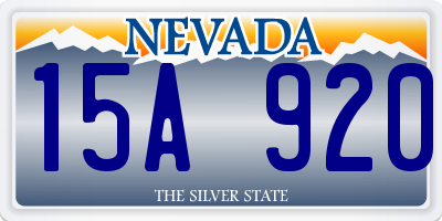 NV license plate 15A920