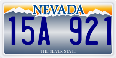 NV license plate 15A921