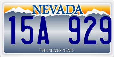 NV license plate 15A929