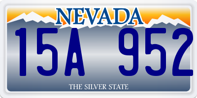 NV license plate 15A952