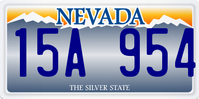 NV license plate 15A954