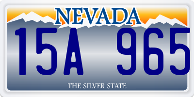 NV license plate 15A965