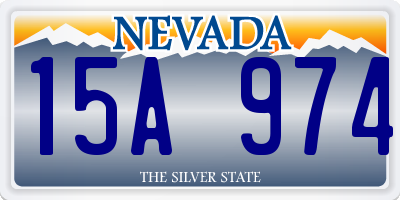 NV license plate 15A974