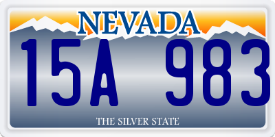 NV license plate 15A983