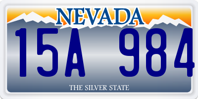 NV license plate 15A984