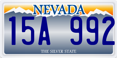 NV license plate 15A992