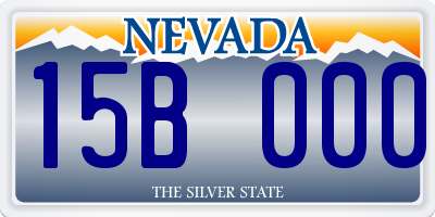 NV license plate 15B000