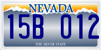NV license plate 15B012