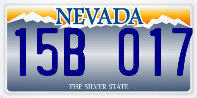 NV license plate 15B017