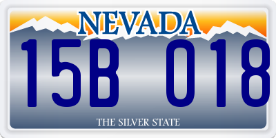 NV license plate 15B018