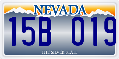 NV license plate 15B019