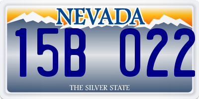 NV license plate 15B022