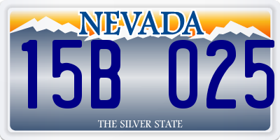 NV license plate 15B025