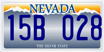 NV license plate 15B028