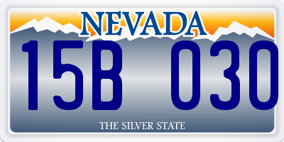NV license plate 15B030