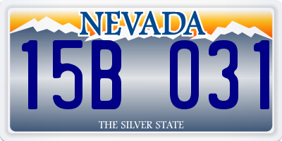 NV license plate 15B031