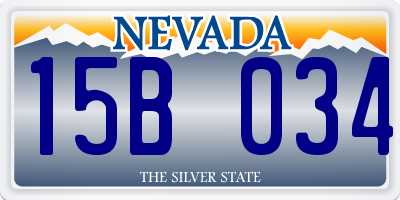 NV license plate 15B034
