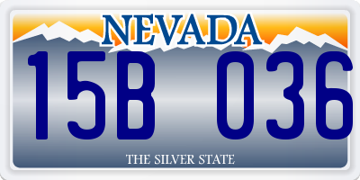 NV license plate 15B036