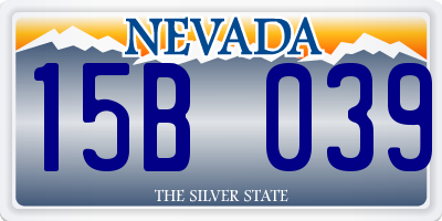 NV license plate 15B039