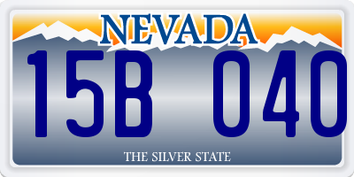 NV license plate 15B040