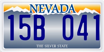 NV license plate 15B041