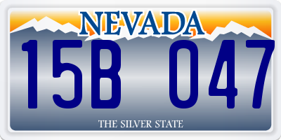 NV license plate 15B047