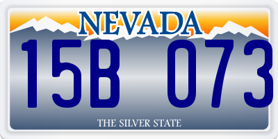 NV license plate 15B073