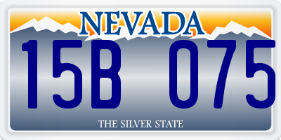 NV license plate 15B075