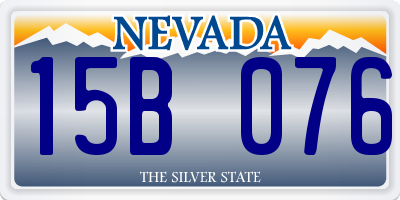 NV license plate 15B076