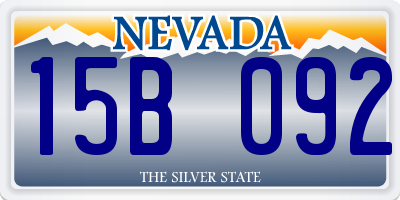 NV license plate 15B092