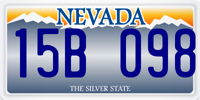 NV license plate 15B098