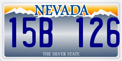NV license plate 15B126
