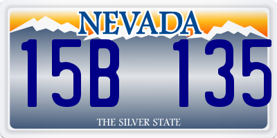 NV license plate 15B135