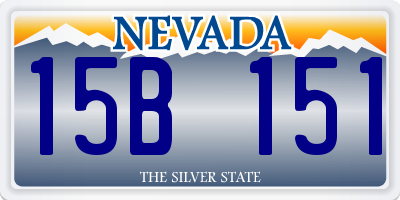 NV license plate 15B151