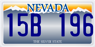 NV license plate 15B196