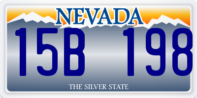 NV license plate 15B198