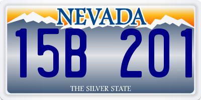 NV license plate 15B201