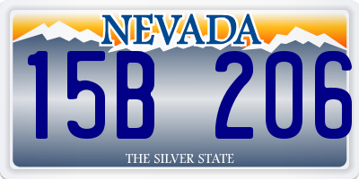 NV license plate 15B206