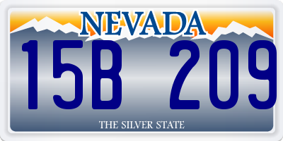 NV license plate 15B209