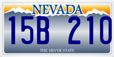 NV license plate 15B210