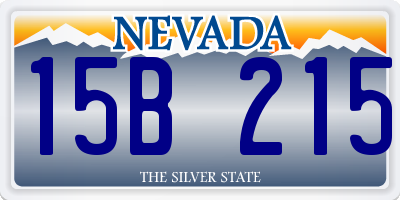 NV license plate 15B215
