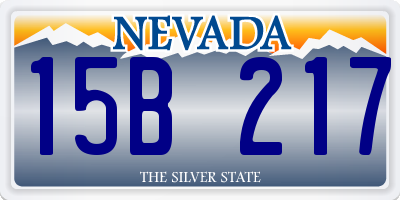 NV license plate 15B217