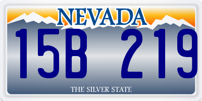NV license plate 15B219