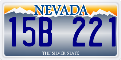 NV license plate 15B221