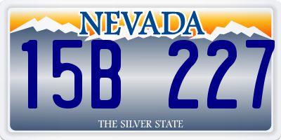 NV license plate 15B227