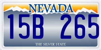 NV license plate 15B265