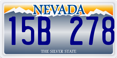 NV license plate 15B278